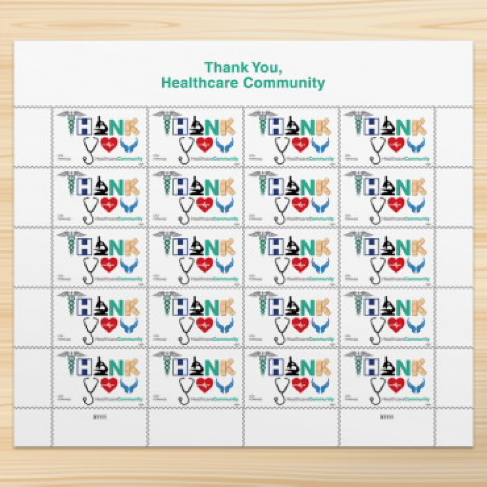 (2024) Thank You, Healthcare Community Stamps, Sheet of 20 Forever