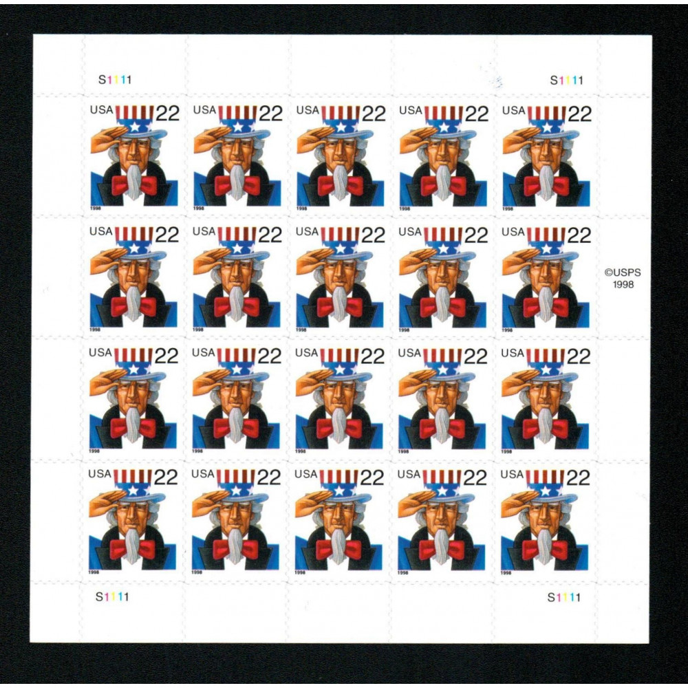 (1998) US Uncle Sam Postage Stamps