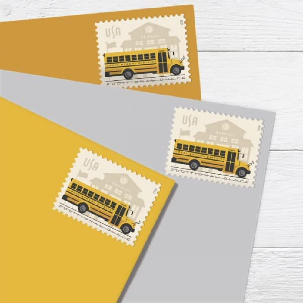 (2023) US School Bus Additional Ounce Postage Stamps 1 Coil of 100