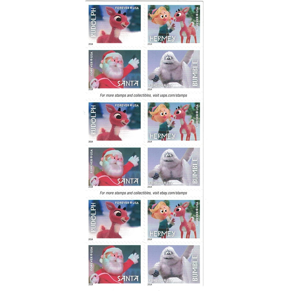 (2014) USPS Rudolph the Red-Nosed Reindeer Forever Stamps