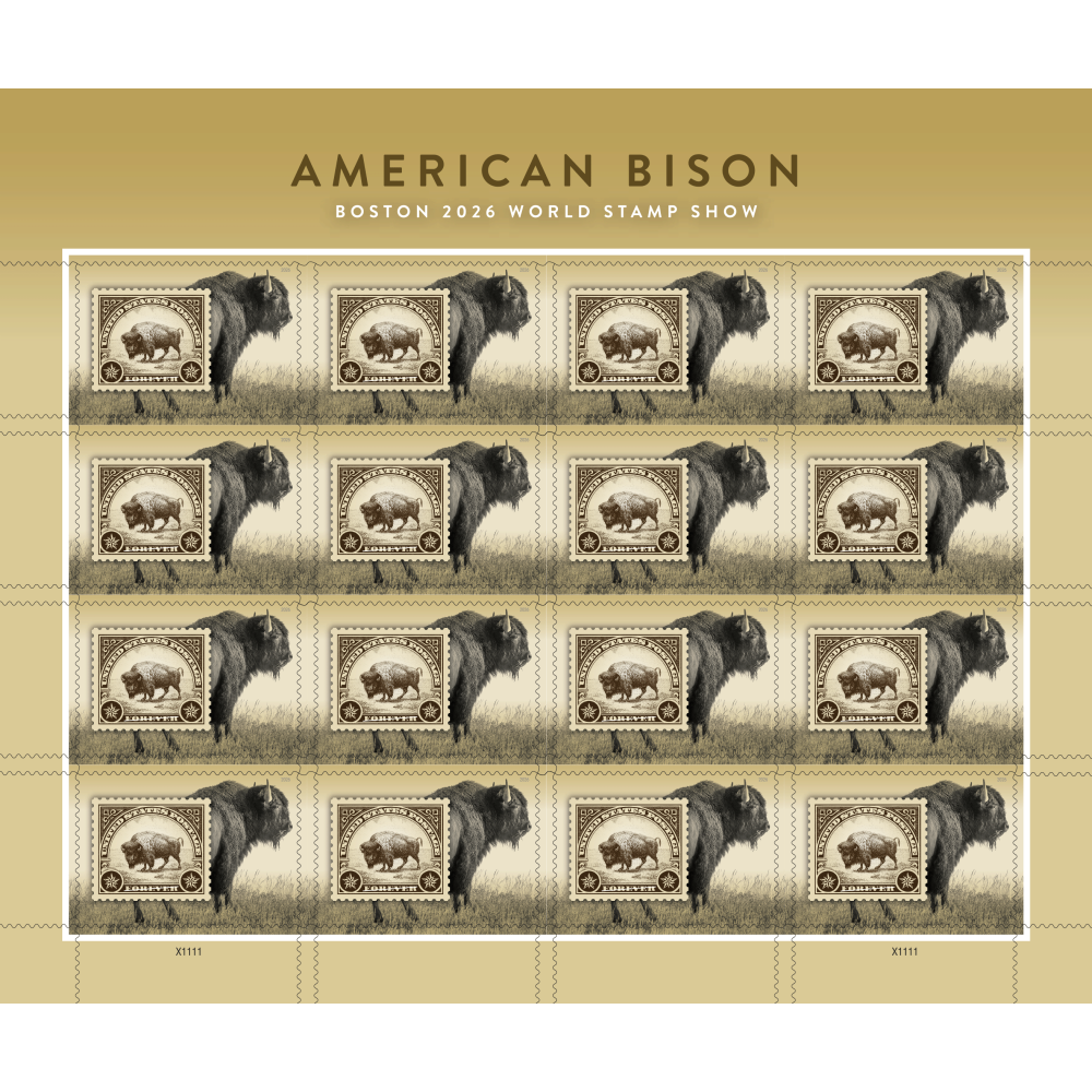 (2026) American Bison Forever Stamps, Sheet of 16