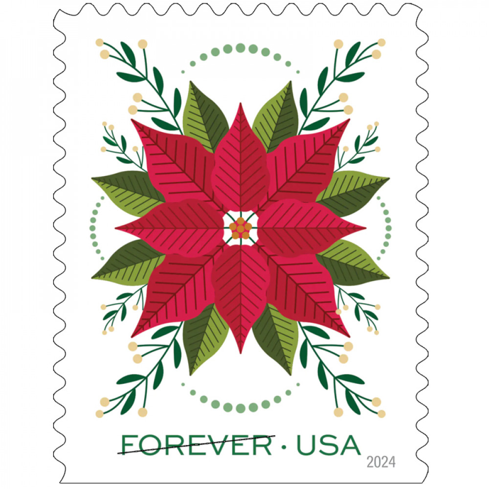 (2024) Holiday Joy Forever Stamps, Book of 20|Multiple Stamp Designs