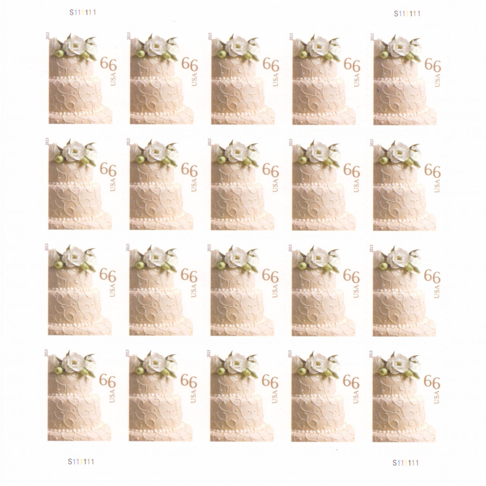 (2014) US Wedding Cake Postage Stamps